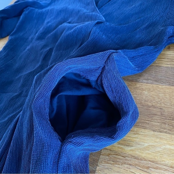 COS Women Blue Cupro Short Sleeves Mini Dress Size 2 - Picture 4 of 8